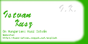 istvan kusz business card
